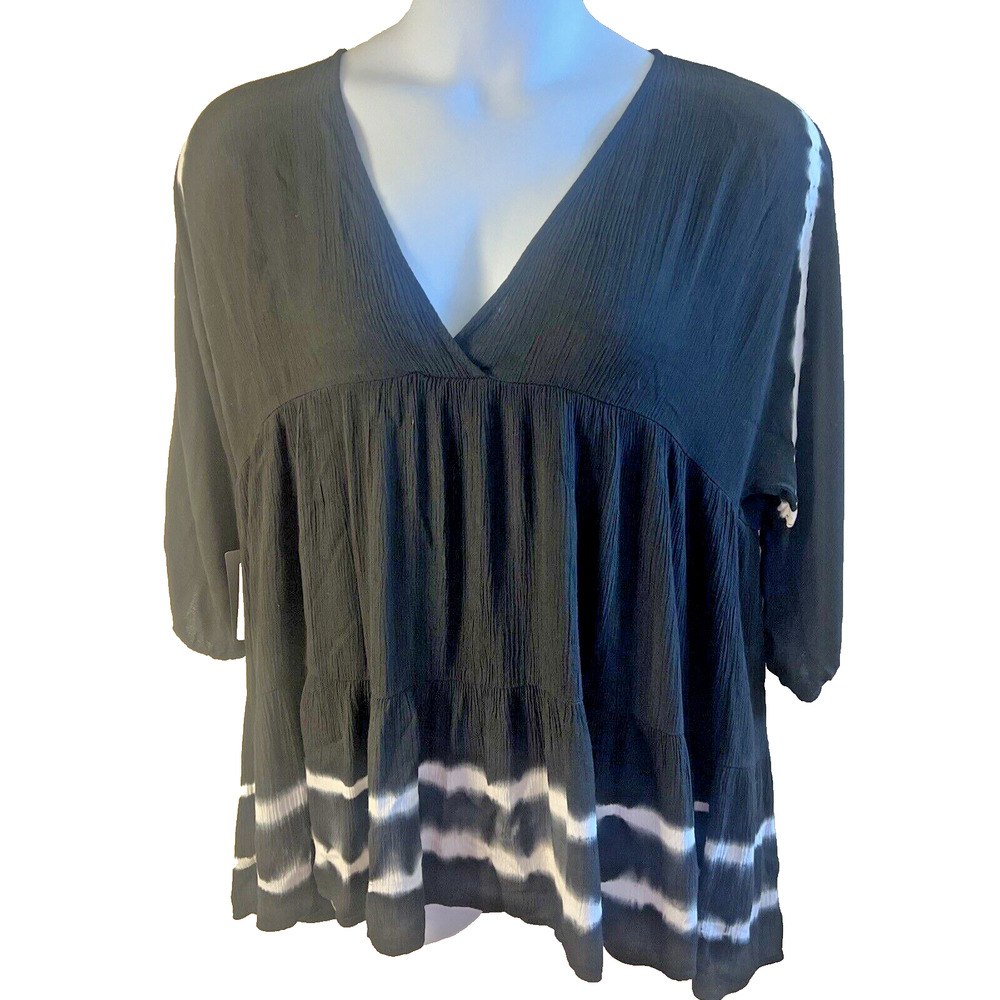 New T-Party shirt tie-dye Gauze-like smock Show the flow top NWT Size 14